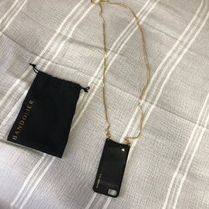 Leather Bandolier phone case Iphone 7/8 with chain